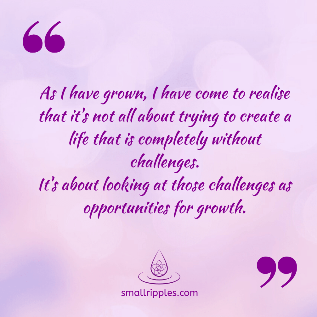 alt="spiritual quote: it's about looking at challenges as opportunities for growth"