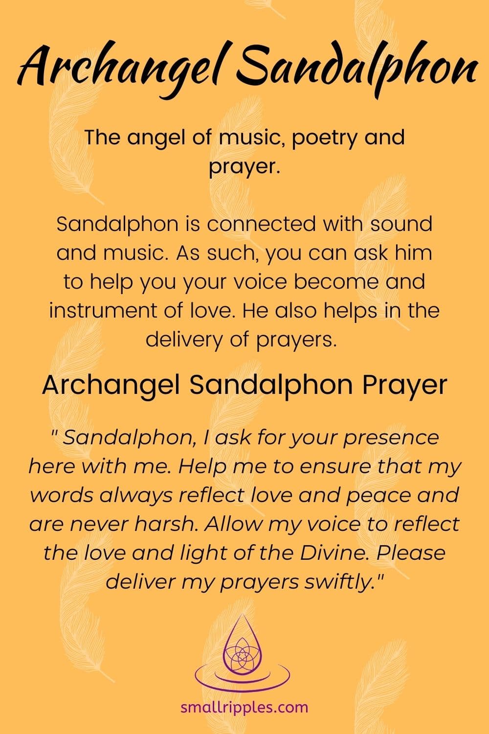 Alt="Archangel Sandalphon prayer"