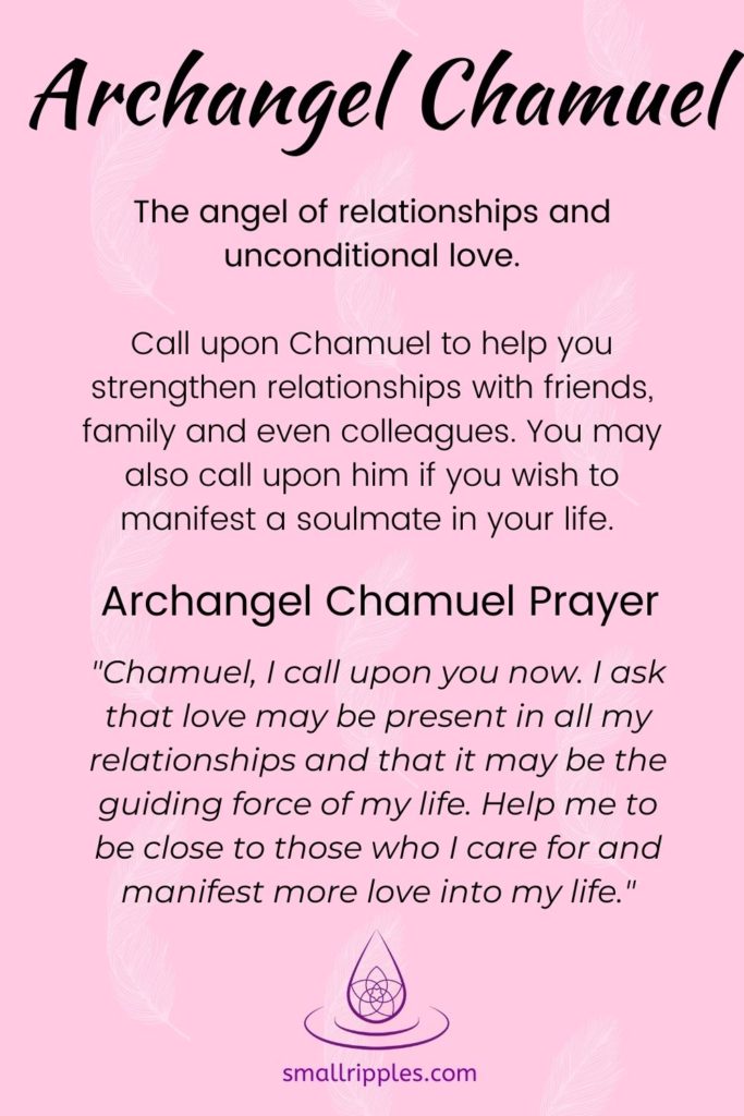 alt="archangel Chamuel prayer"