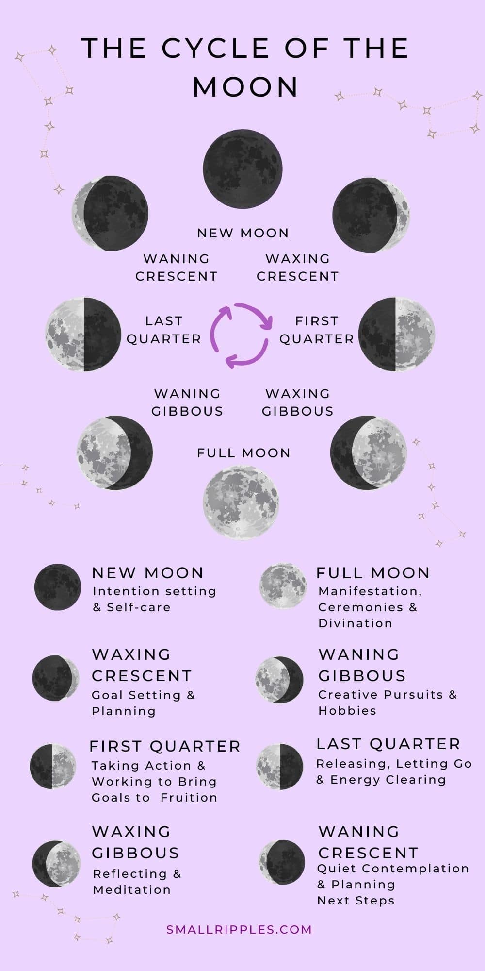 Moon Phase Meanings Rituals and Activities For Each Moon Phase Small