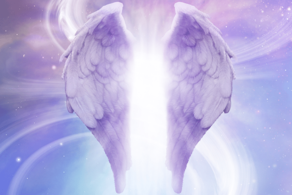 Angel wings depicting ascension
