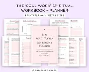 'Soul Work' Spiritual Workbook & Planner